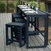 Wildon Home® Ausbon 4 - Person 54" Long Outdoor Dining Set Plastic in Blue | 54 W x 21.8 D in | Wayfair 060C6571B96C4CDAB71AA79FD1FB4BA1