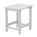 Highland Dunes Aliah Outdoor Side Table Adirondack Tables Weather Resistant Patio Table Plastic End Tables Wood in White | Wayfair