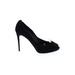 Dolce & Gabbana Heels: Slip-on Stilleto Minimalist Black Solid Shoes - Women's Size 10 - Round Toe