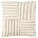 Ortiz 18" Square Modern Wool Ivory Throw Pillow - Hauteloom