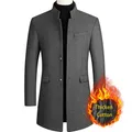 BROWON Brand Business Casual Trench Coat uomo stile cinese tinta unita cappotto invernale uomo 2024