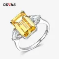 OEVAS 7 Karat Hohe Carbon Diamant Funkelnden Zirkon Hochzeit Ringe Für Frauen Top Qualität 100% 925