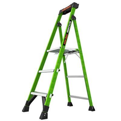 LITTLE GIANT LADDERS 15395-001 5 ft Fiberglass Platform Stepladder, 300 lb