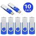 Aiibe 10 Pack 4GB 4G Flash Drive USB Flash Drive Thumb Drives USB 2.0 Memory Stick Wholesale/Lot/Bulk (4GB 10 Pack Blue)