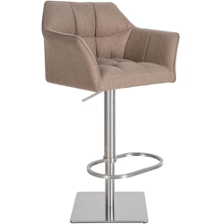 CLP Barhocker Damaso Filzbezug taupe/edelstahl