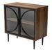 Carter Mid-Century Modern Industrial Walnut Brown Finished Wood And Black Metal 2-Door Sideboard by Baxton Studio in Walnut Brown Black