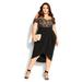 Lace Glamour Dress - black