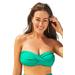 Plus Size Women's Valentine Ruched Bandeau Bikini Top by Swimsuits For All in Bali (Size 26)