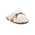 Women's Berber Faux Suede Tie Scuff Slipper by GaaHuu in Natural (Size M(7/8))