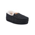 Women's Textured Knit Mocassin Slipper Slippers by GaaHuu in Charcoal Grey (Size M(7/8))