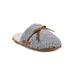 Women's Berber Faux Suede Tie Scuff Slipper by GaaHuu in Grey (Size S(5/6))