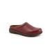 Wide Width Women's Andria Slip On Clog by SoftWalk in Dark Red (Size 12 W)