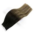 Tape In Hair 100% Real Remy Human Hair Extensions 20 Pcs 50G Seamless Tape On Hair Machine Made 1b 6 27 22 inches#20 pcs 50g