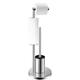delstahl Standing Toilet Paper Holder with Toilet Brush - Steel 304 Toilet Roll Holder with Toilet Brush, Toilet Set with Toilet Paper Holder Standing and Toilet Brush, Toilet Roll Holder Standing
