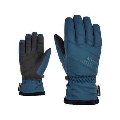 Skihandschuhe ZIENER "KASIA GTX", Damen, Gr. 8, blau (dunkelblau), Kunstfaser, Handschuhe Image