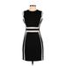 Calvin Klein Casual Dress - Sheath Crew Neck Sleeveless: Black Solid Dresses - Women's Size 2