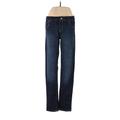 Arizona Jean Company Jeans - Mid/Reg Rise Straight Leg Boyfriend: Blue Bottoms - Women's Size 16 - Dark Wash
