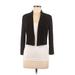 Calvin Klein Blazer Jacket: Short Black Print Jackets & Outerwear - Women's Size Medium