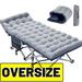 ShangQuan WuLiu Oversize Folding Camping Cot,78" L X 32" W Camp Cot, Xl Sleeping Cot w/ Mattress, Carry Bag in Gray | 18 H x 32 W x 78 D in | Wayfair