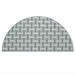 Gray Half Round 1'10" x 3'8" Area Rug - Gracie Oaks Zijo Indoor/Outdoor Area Rug Polyester | Wayfair 7CDDD76BE1CD42CD8674D134574E0B0C