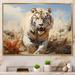 Latitude Run® White Tiger On Rolling Grassland I Framed On Canvas Print Metal | 24 H x 32 W x 1 D in | Wayfair 46B29EEAA7874ED29720FE7D0F4A24BC