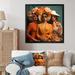 Everly Quinn Orange Fashion Hat Women II - Fashion Wall Decor Canvas, Cotton | 30 H x 30 W x 1 D in | Wayfair DB7E988532494247903E0694812B9417