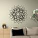 Bungalow Rose Mandala Abstract Wall Hanging Decor, Creative Floral Wall Art Home Decoration in Black | 10 H x 10 W x 0.5 D in | Wayfair