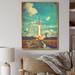 Williston Forge Vintage Space Shuttle Launch - Modern Wall Art Living Room Plastic | 44 H x 34 W x 1.5 D in | Wayfair