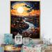 Latitude Run® Vangogh Village At Sunset I Framed On Canvas by Vincent Van Gogh Painting Plastic | 44 H x 34 W x 1.5 D in | Wayfair