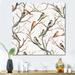 Red Barrel Studio® Little Birds On The Tree Branches IV - Animals Canvas Art Print Canvas, Cotton in White | 36 H x 36 W x 1.5 D in | Wayfair