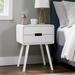 Wade Logan® Bohuslav Solid Wood Nightstand Wood in White | 24.2 H x 17.5 W x 15 D in | Wayfair 9584F04010B54D1A996253ADADF518A8