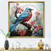 Red Barrel Studio® Blue Jay On Blossom Cherry II On Canvas Print redCanvas, Cotton | 30 H x 30 W x 1 D in | Wayfair