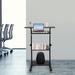 Inbox Zero Lilea 32" W Height Adjustable Rectangle Standing Desk Wood/Metal in Black/Brown/Gray | 32 W x 35.75 D in | Wayfair