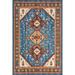 Blue/Brown 96 x 60 x 0.15 in Area Rug - Bungalow Rose Idell Persian Medallion Machine Washable Area Rug Polyester | 96 H x 60 W x 0.15 D in | Wayfair