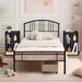 Winston Porter 3 Piece Bedroom Set Metal in Black | 37.2 H x 34.9 W x 77.7 D in | Wayfair F4C9A0534D574F449AB8F03AAEEF3231