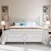 Alcott Hill® Caoimhin Metal Open-Frame Bed Metal in White | 45.6 H x 61 W x 82.8 D in | Wayfair 4DAA6A6E44AD479CBC3E1024F573A437