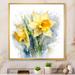 Winston Porter Yellow Grey Daffodils Natures Impression I On Canvas Print, Cotton | 30" H x 30" W x 1" D | Wayfair D2BF4EA4660A4CFC850C629FDCD971FB