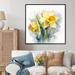 Winston Porter Yellow Grey Daffodils Natures Impression I On Canvas Print, Cotton | 30" H x 30" W x 1" D | Wayfair 1287091AFDDF404F98F4749AE5A3A445