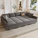 Gray Sectional - Everly Quinn Kandle 12 - Piece Upholstered Sectional Velvet | 33.9 H x 112.6 W x 81.5 D in | Wayfair
