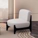 Slipper Chair - Latitude Run® Yula 34.30" Wide Velvet Slipper Chair Velvet in White | 32.3 H x 34.3 W x 27.6 D in | Wayfair