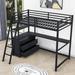 Mason & Marbles Soria Twin Loft Bed w/ Drawers Metal in Black | 66 H x 40 W x 77 D in | Wayfair 459D5ACAF0A14A439BF3A0BABA5D31F7