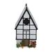 August Grove® Benius 9.7" H x 5.3" W x 5.2" D Hanging Birdhouse Wood/Resin in Brown/White | 9.7 H x 5.3 W x 5.2 D in | Wayfair