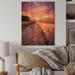 Red Barrel Studio® Sunset On Beaufort Beach South Carolina On Wood Print Wood in Brown | 20 H x 10 W x 0.78 D in | Wayfair