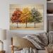 Red Barrel Studio® Orange Yellow Maple Tree Seasonal Tapestry I On Wood Print Metal in Brown | 30 H x 40 W x 0.78 D in | Wayfair