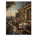 Latitude Run® Country Clubs Outdoor Dining V On Wood Print Metal in Brown | 40 H x 30 W x 0.78 D in | Wayfair 0ADC0197566E4C10A670F61D97D6140A