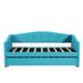 Everly Quinn Nacier Daybed Upholstered in Blue | 81.09 H x 33.19 W x 42.59 D in | Wayfair 533EC9B52E1041EEBF9CD95C86216C37