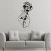 Winston Porter Hand Holding Rose Artwork Wall Decal - Tattoo Vinyl Wall Art Sticker Vinyl in Black | 22 H x 13 W in | Wayfair