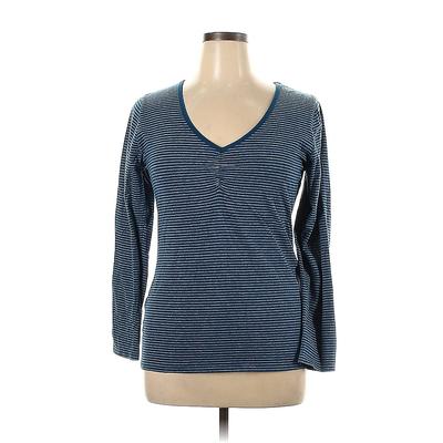 Lane Bryant Long Sleeve Top Blue V Neck Tops - Women's Size 14 Plus