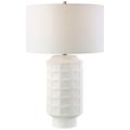 Uttermost Window Pane 28" White Ceramic Table Lamp