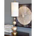 Marie Silver Spheres Metal Buffet Table Lamp